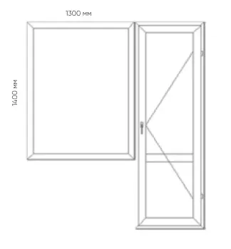 Балконный ПВХ блок - ОКНАDOOR Балконный ПВХ блок